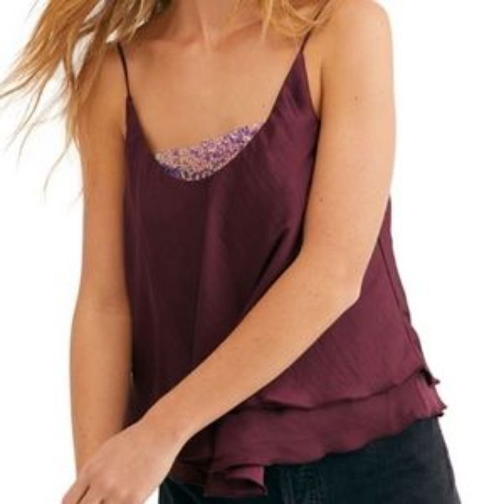 Free people plum vetiver bloom sequin size S